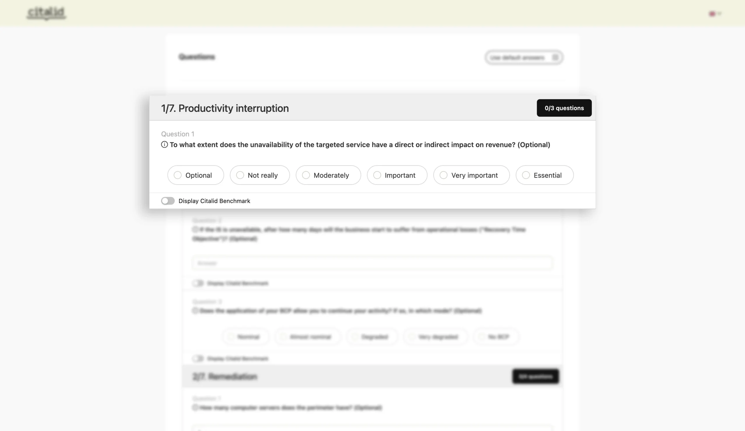 Questionnaire management